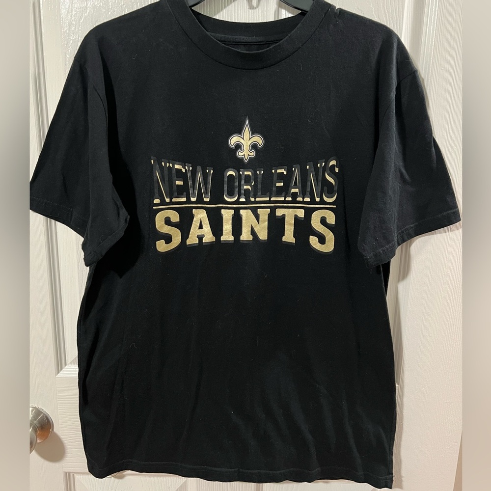 NFL Black and Gold New Orleans Saints Short Sleeve Tee M
